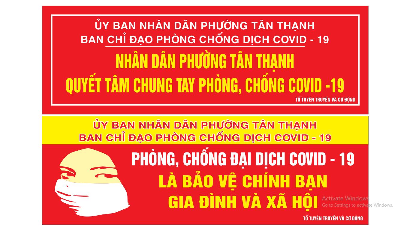 NHÂN DÂN PHƯỜNG TÂN THẠNH CHUNG TAY PHÒNG CHỐNG DỊCH COVID - 19